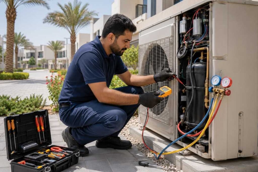 AC Not Cooling Repair JVC Dubai